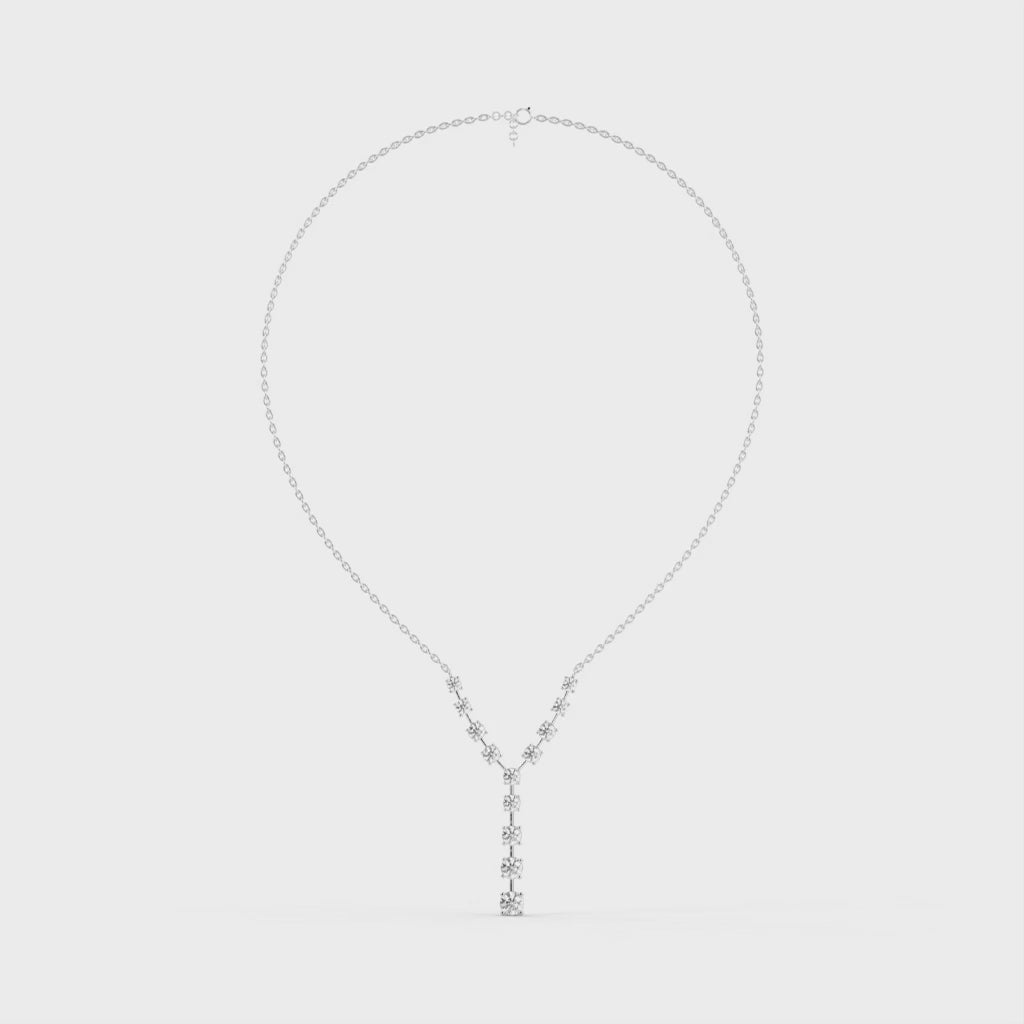 Fancy Round Cut Lab Grown Diamond Fashion Necklace