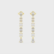 Long Drop Multishape 2.14 Cttw Lab Grown Diamond Earrings