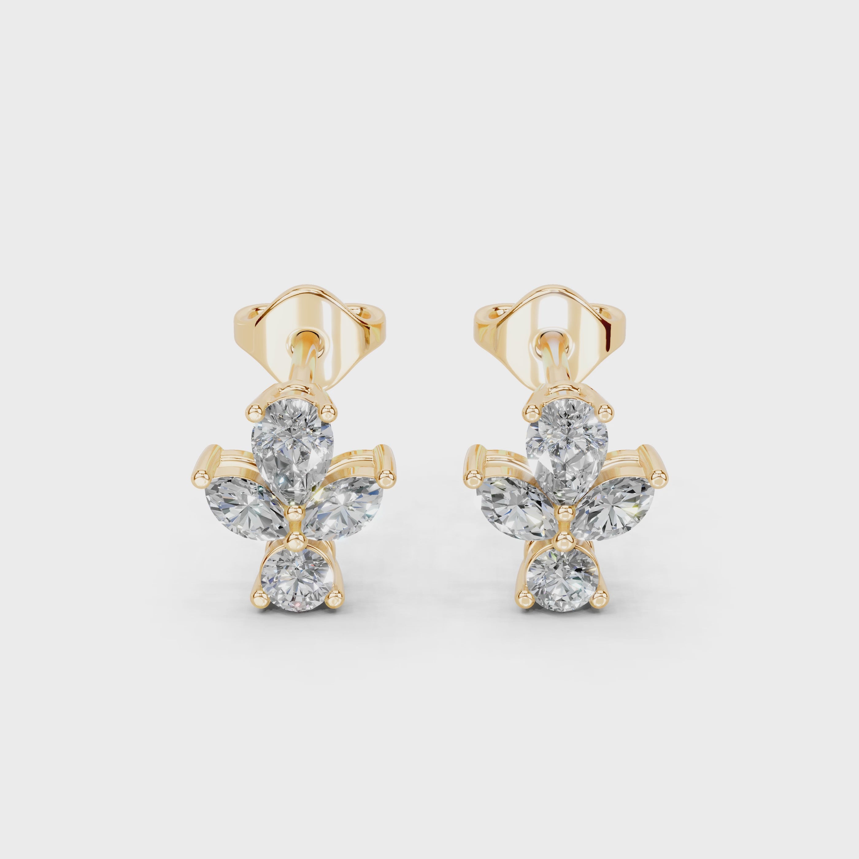 Multishape Fancy 0.82 cttw lab grown diamond studs