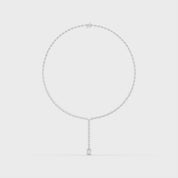 Oval Cut Lab Grown Diamond Tennis Necklace