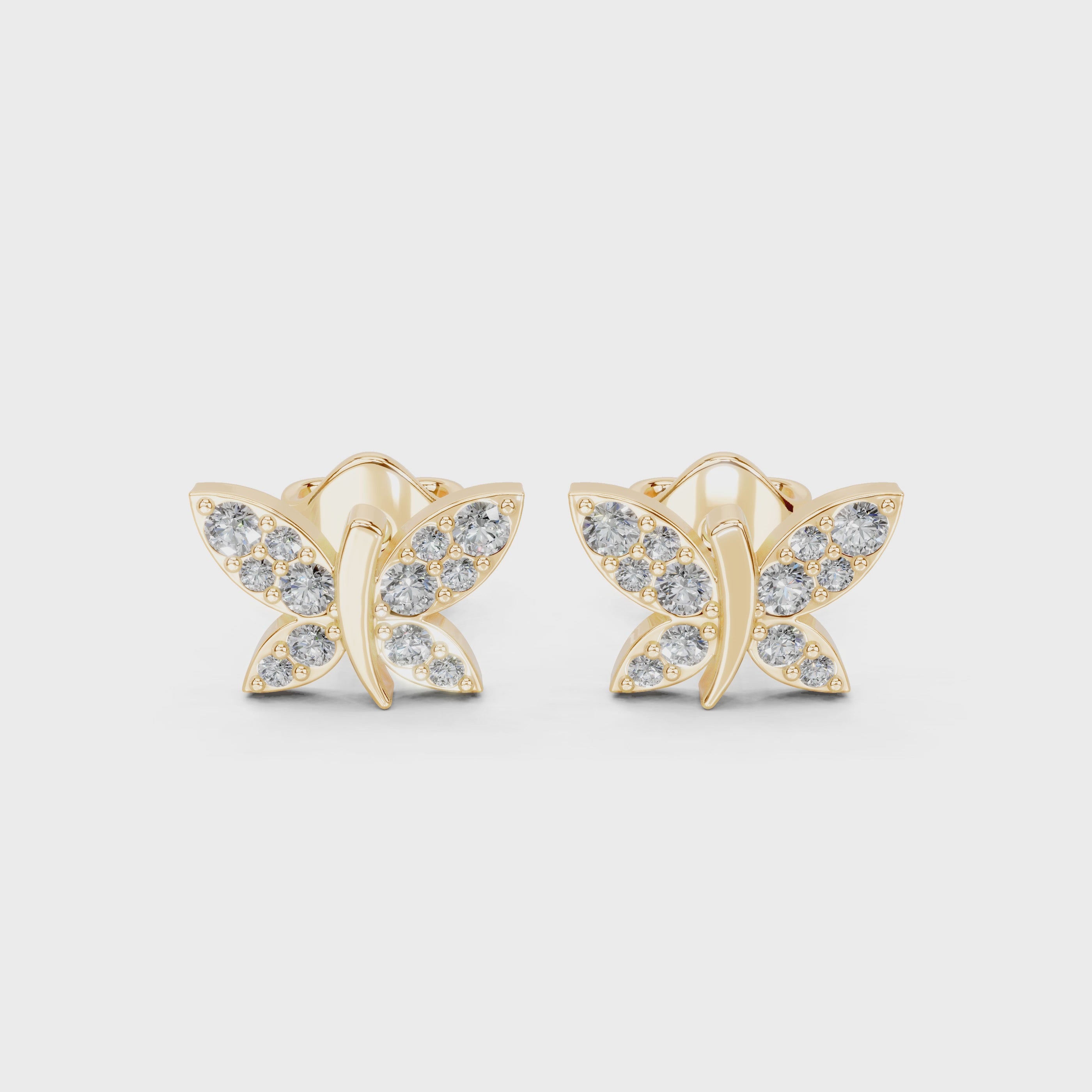 Butterfly Style 0.48 Cttw Lab Grown Diamond Earrings