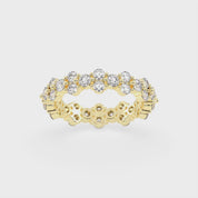 Fancy Prong Set Round Lab Grown Diamond Eternity Band