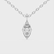 Solitaire Marquise cut 1.75 Cttw Lab Grown Diamond Pendant