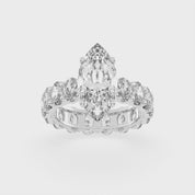 Marquise Cut Fancy Lab Grown Diamond Engagement Ring