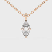 Solitaire Marquise cut 1.75 Cttw Lab Grown Diamond Pendant