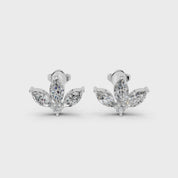 Fancy Marquise cut 2.65 Cttw Lab Grown Diamond Studs