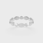 Fancy Round Cut Lab Grown Diamond Wedding Band