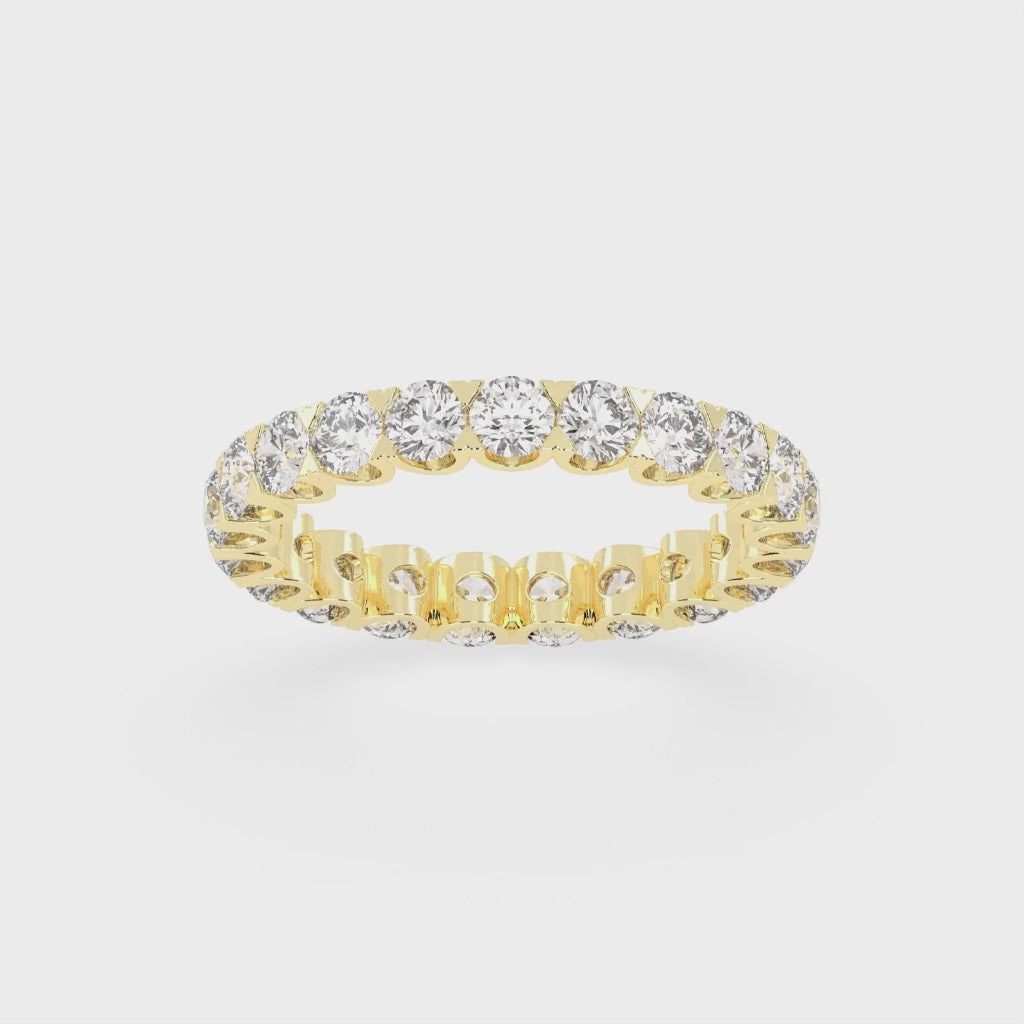 Round Cut Lab Grown Diamond Eternity Band