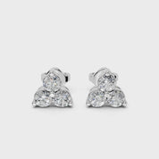 Three Stone 0.6 Cttw Round Lab grown diamond Stud