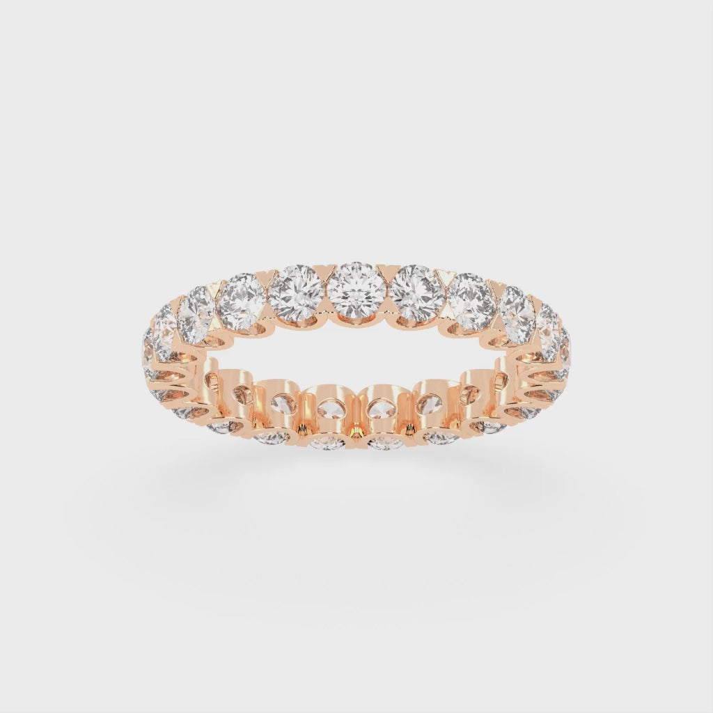 Round Cut Lab Grown Diamond Eternity Band