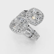 Cushion Cut Fancy  Lab Grown Diamond Engagement Ring