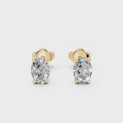 Four Prong Oval 1 Cttw Lab Grown Diamond Studs