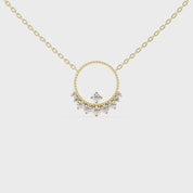 Fancy Open Circle Round Cut 1.48 Cttw Lab Grown Diamond Pendant