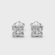 Four Stone Cluster round 0.88 lab grown diamond studs