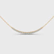 Round cut 1.45 Cttw Lab Grown Diamond Bar Pendant