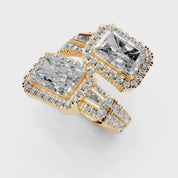 Radiant Cut Fancy  Lab Grown Diamond Engagement Ring