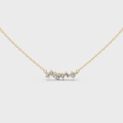 Baguette and Princess Cut 1.20 Cttw Lab Grown Diamond Bar Pendant