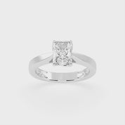 Radiant Cut Petal-shaped Solitaire Lab Grown Diamond Engagement Ring (3.5 mm width)