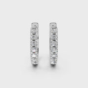 Hoop With Round Diamonds 0.63 Cttw Lab Grown Diamond Studs