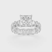 Princess Cut Fancy Lab Grown Diamond Engagement Ring