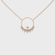 Fancy Open Circle Round Cut 1.48 Cttw Lab Grown Diamond Pendant