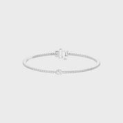 Pear and Round Cut Lab Grown Diamond Tennis Bracelet