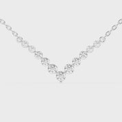 V shaped Round Cut 1.96 Cttw Lab Grown Diamond Pendant