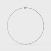 Round Cut Lab Grown Diamond Tennis Necklace