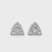 Round cluster 1.1 cttw lab grown diamond studs