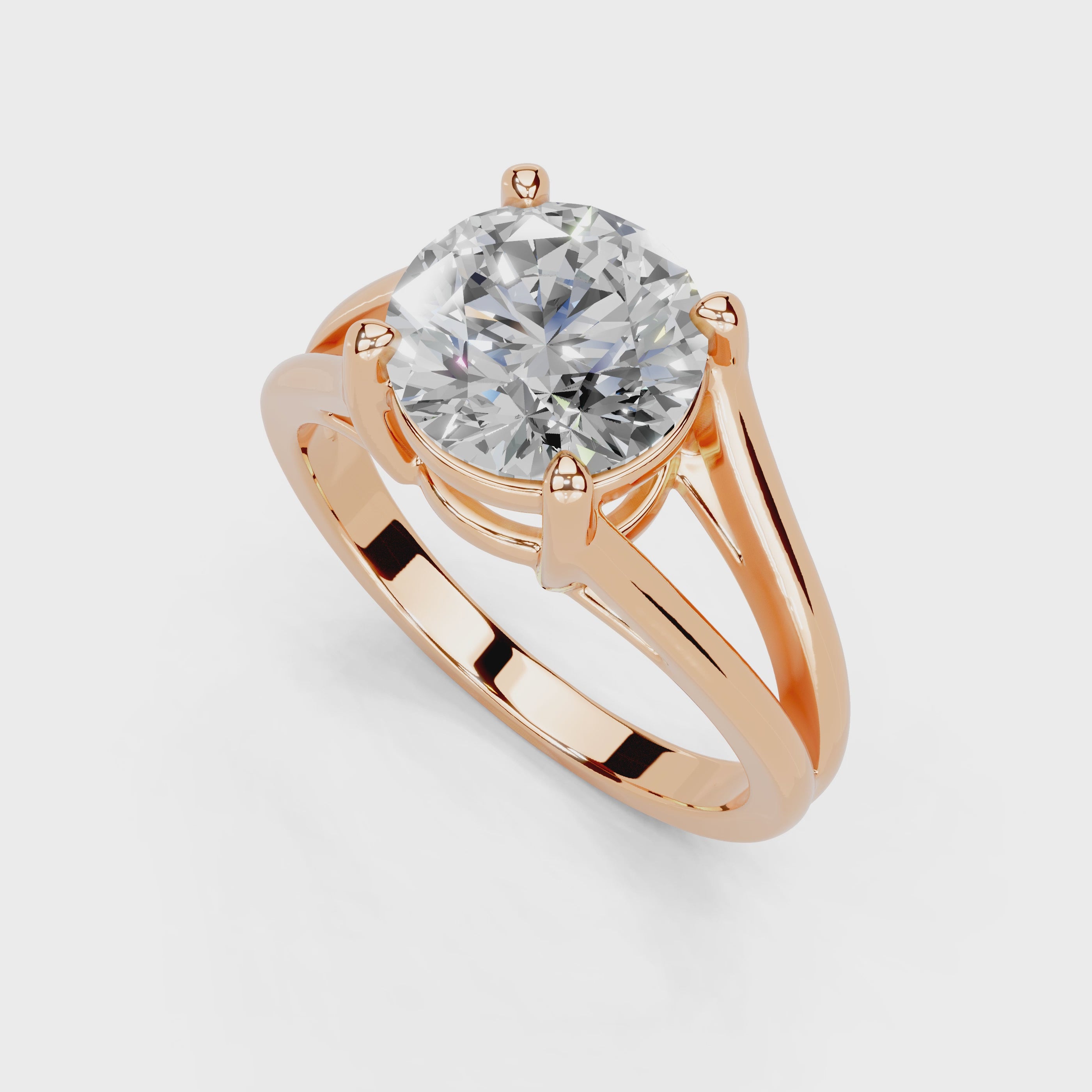 Split Shank Lab Grown Diamond Engagement Ring