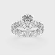 Oval Cut Fancy Lab Grown Diamond Engagement Ring