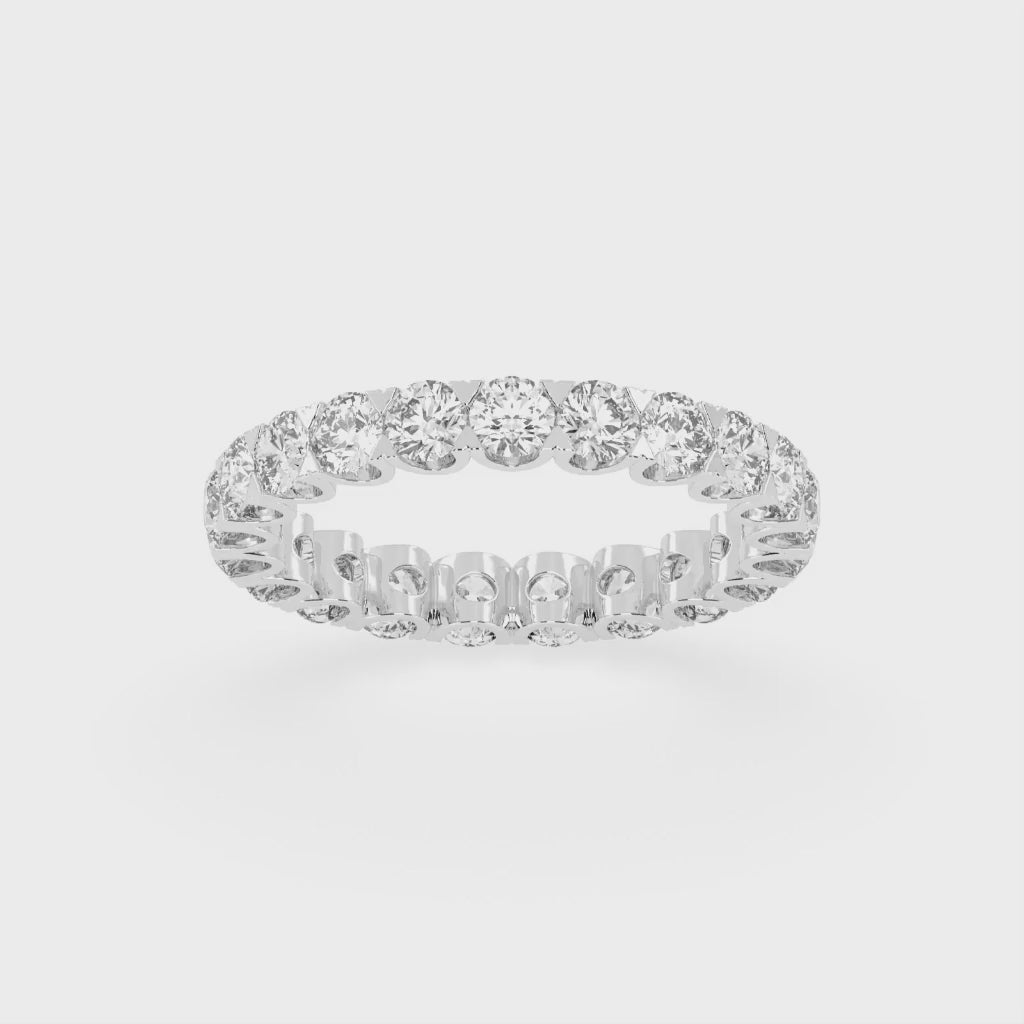 Round Cut Lab Grown Diamond Eternity Band