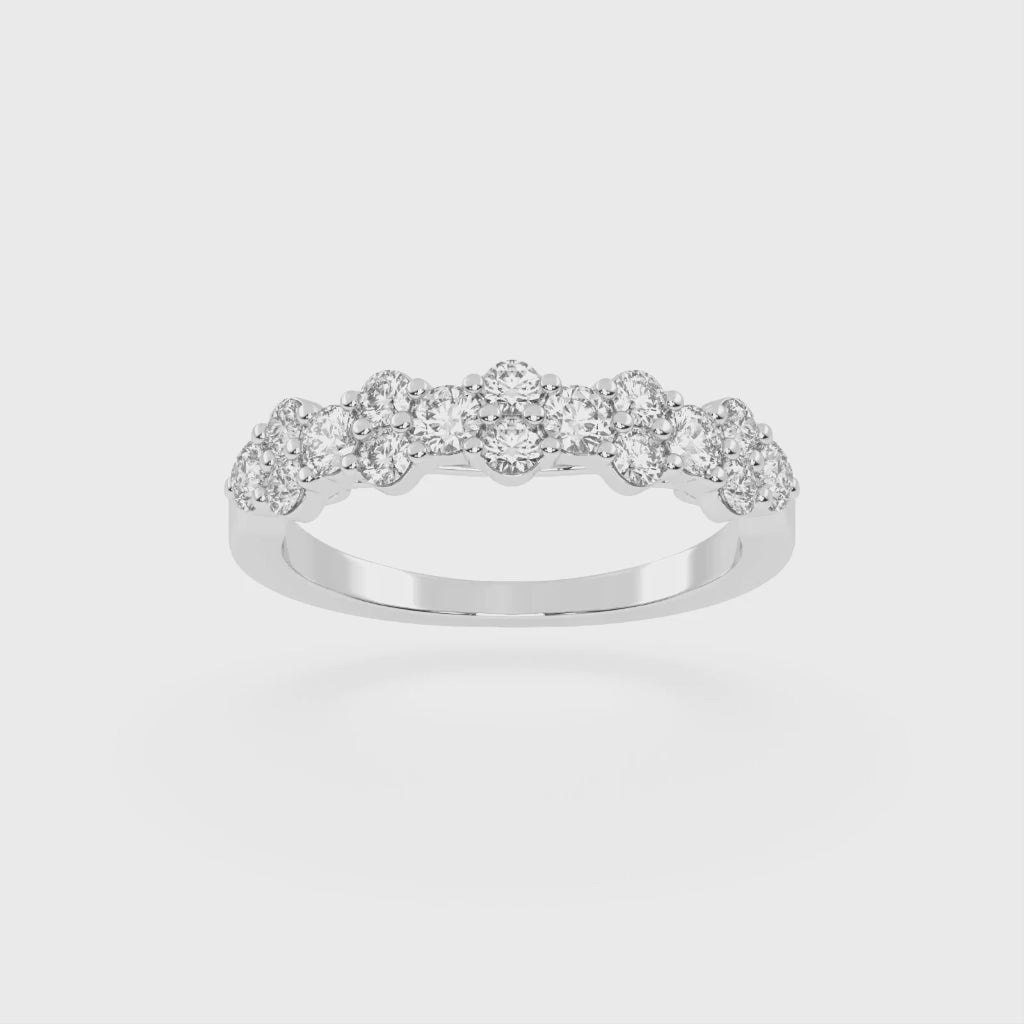 Round Cut Lab Grown Diamond Anniversary Band