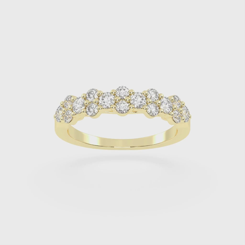 Round Cut Lab Grown Diamond Anniversary Band