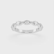 Marquise Cut Lab Grown Diamond Wedding Band