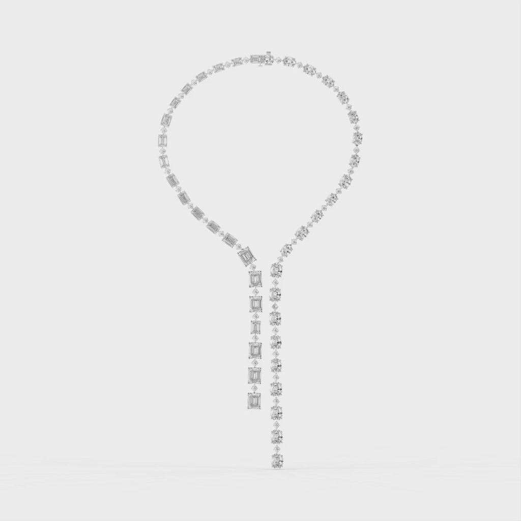 Multi Shape Lab Grown Diamond Fashion Necklace