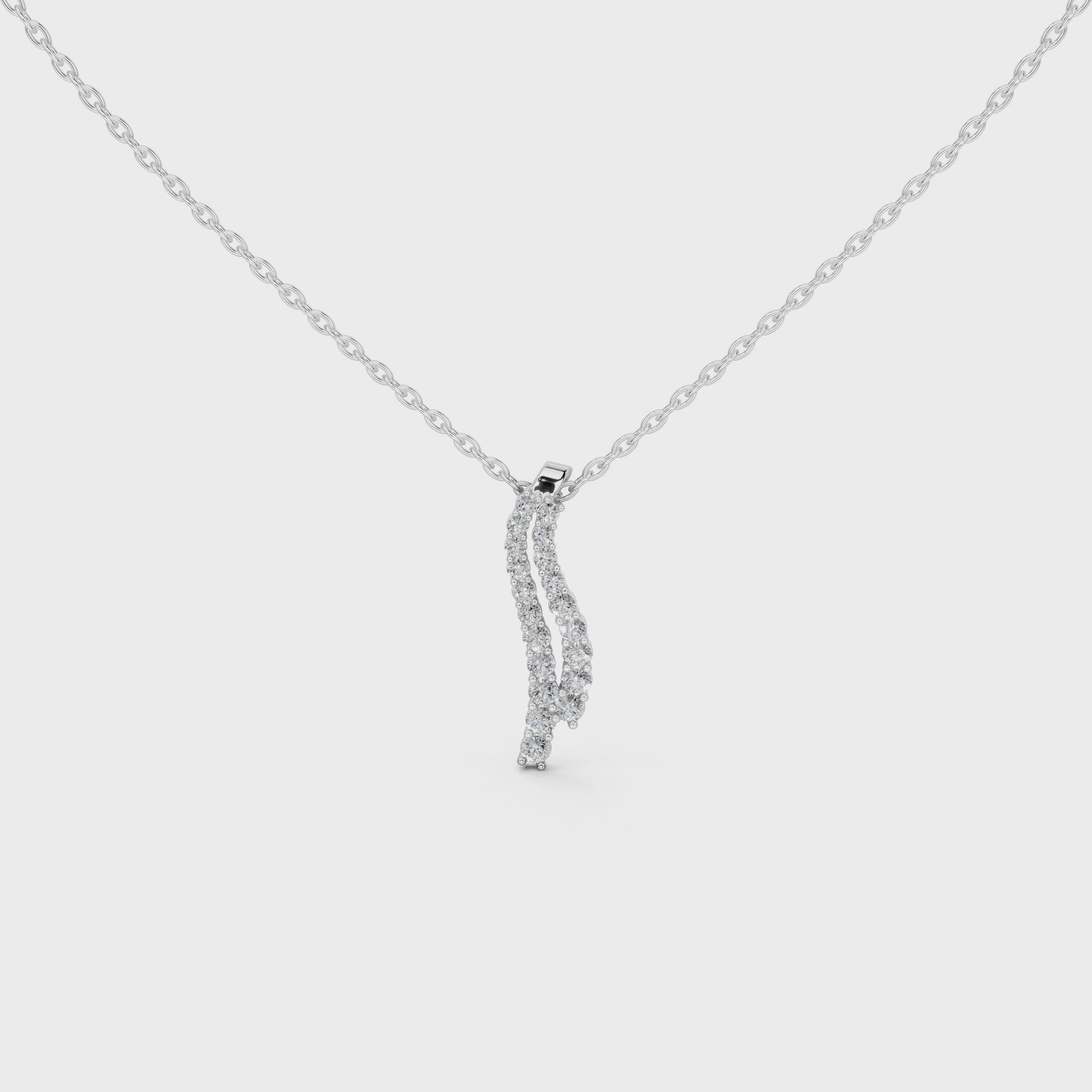 Dangle Drop Round Cut 1.37 Cttw Lab Grown Diamond Pendant