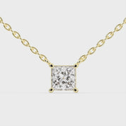 Princess Cut Lab Grown Diamond Solitaire Pendant