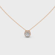 Fancy Halo Round Cut 2.38 Cttw Lab Grown Diamond Pendant